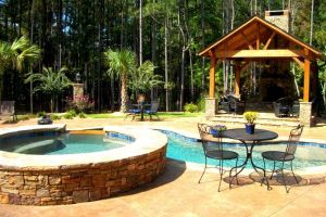 Gunite Pool with Outdoor Living Additions